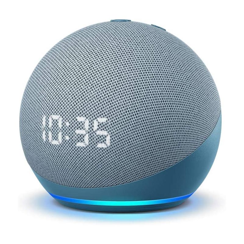 Alexa Echo Dot 4ta Gen con Reloj Azul Mobile Store Ecuador