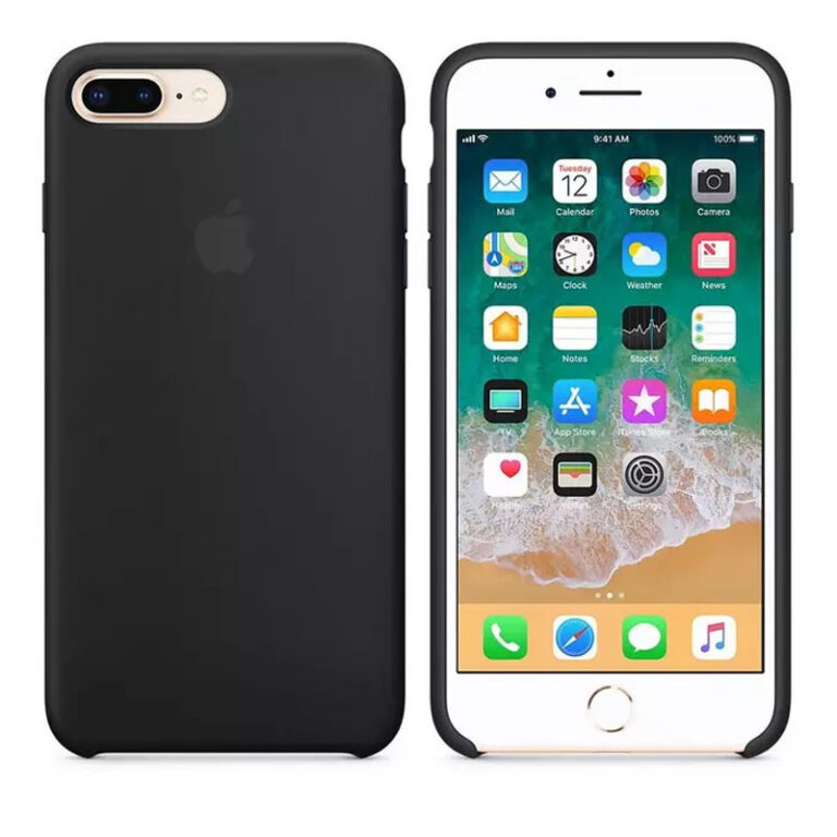 CASE - Silicone Case For Iphone 8 Plus - Black Mobile Store Ecuador