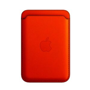 Cartera de piel Roja con MagSafe para el iPhone Mobile Store Ecuador
