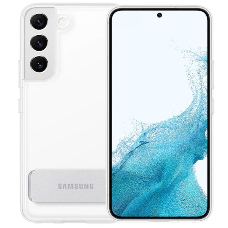 Case Samsung transparente con soporte para Galaxy S22 Mobile Store Ecuador