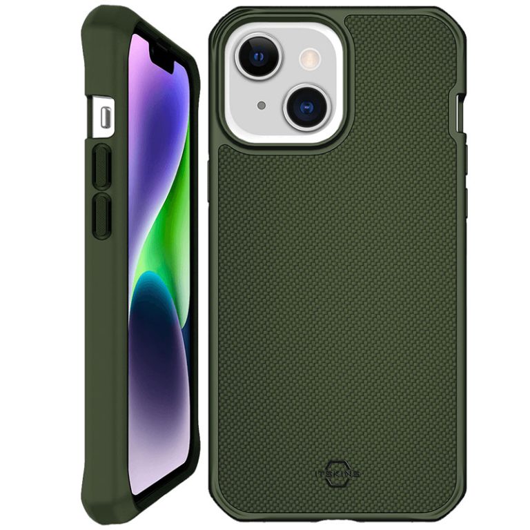 Case Itskins Ballistic Hybrid para iPhone 14 iPhone 13 Verde Mobile Store Ecuador