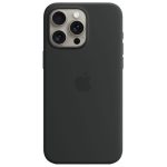 Case Silicona con Magsafe para iPhone 15 Pro Max Negro Mobile Store Ecuador