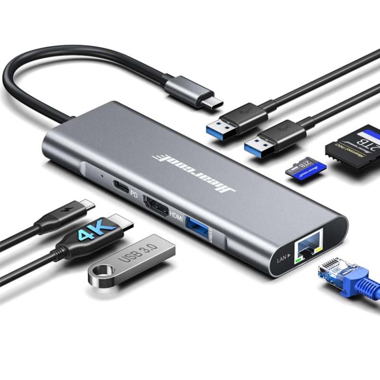 Hiearcool Hub Ethernet USB C 4K a 60Hz multipuerto tipo C 8 IN1 Mobile Store Ecuador