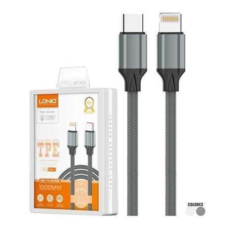 CABLE LDNIO USB-C to Lightning 30W 1mts Mobile Store Ecuador