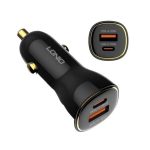 CARGADOR LDNIO Car Charger 60W Dual Port + Cable USB-C 1MTS Mobile Store Ecuador