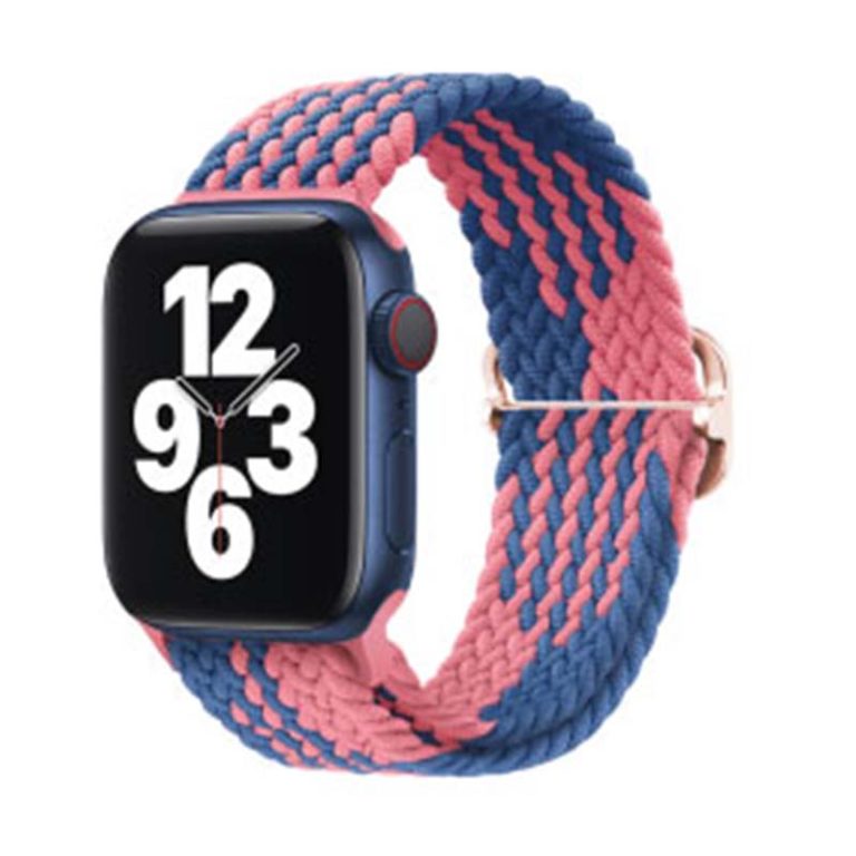 Correa BRAIDED para Apple Wath Rosa con Azul Mobile Store Ecuador