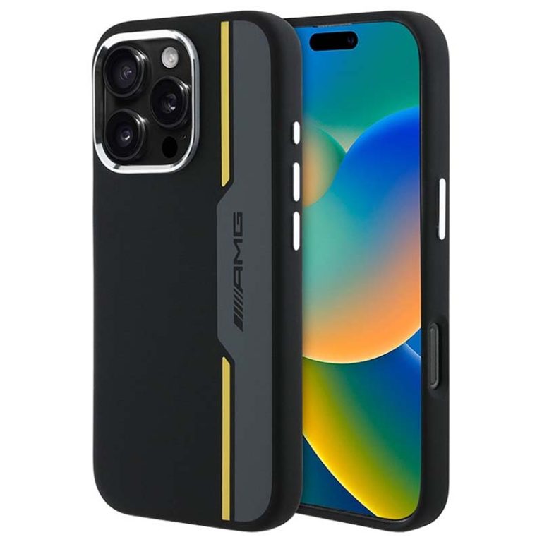 CASE - AMG Magsafe For Iphone 16 Pro Max - Black Yellow Mobile Store Ecuador