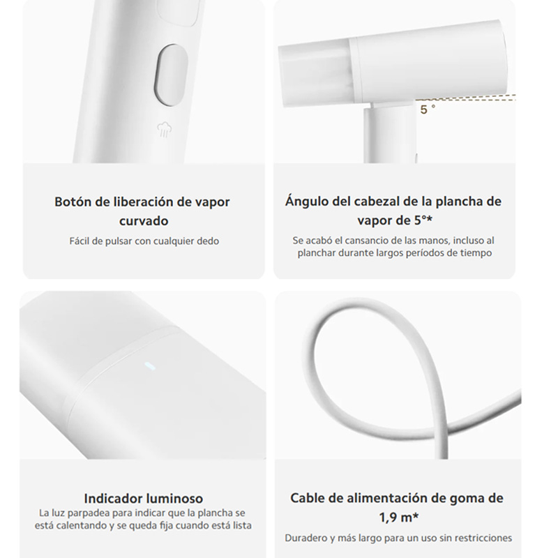 Miniplancha de vapor de mano Xiaomi Handheld Garment Steamer Mobile Store Ecuador3