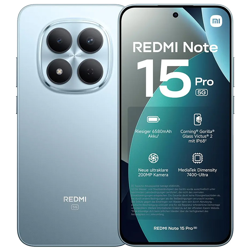 Xiaomi Redmi Note 15 Pro 5G Azul Glaciar Mobile Store Ecuador